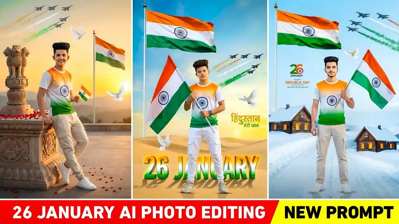 26 जनवरी Republic Day 2026 Gemini AI Photo Prompts : 15